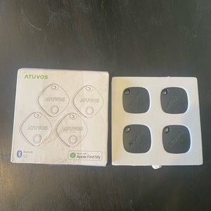 ATUVOS Luggage Tracker Smart Key Finder IOS Waterproof IP67 Air Tag 4Pack